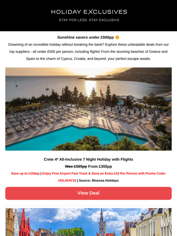Crete 4* All-Inc 7nt Holiday fr £355pp | Santorini 3* Bed & Breakfast 4nt Holiday fr £420pp | TOP RATED! Turkey 5* All-Inc 7nt Holiday fr £479pp