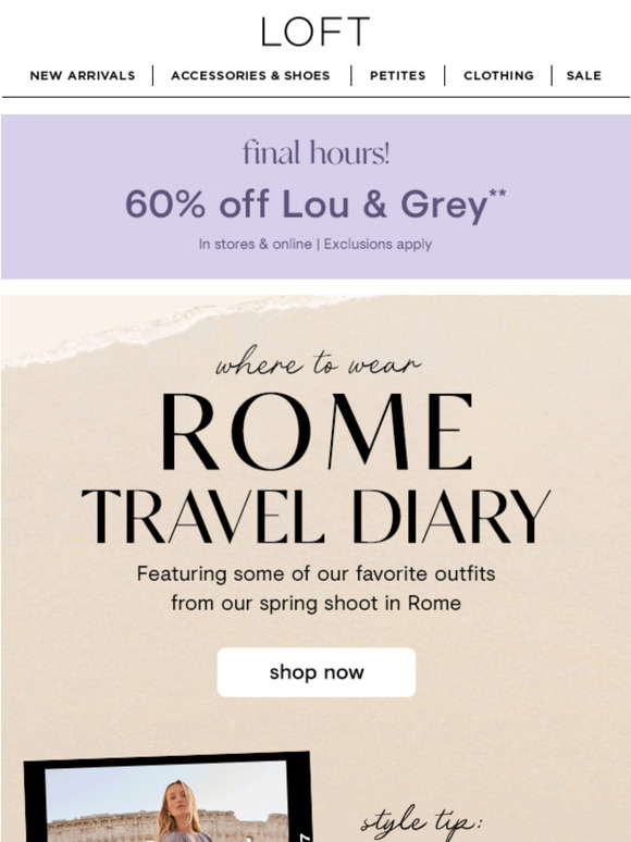 FINAL HOURS: 60% off Lou & Grey