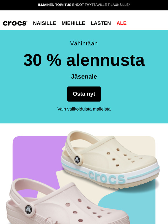 Crocs Clubin jäsenale on alkanut!