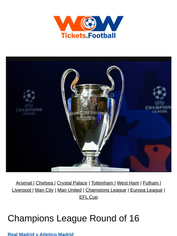 🏆⚽ Champions League Round of 16th is Here