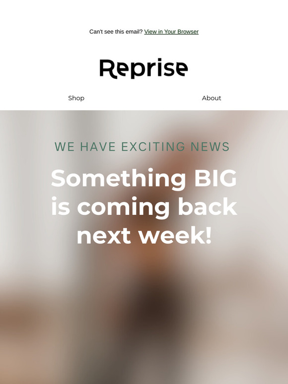 Something BIG is coming back!