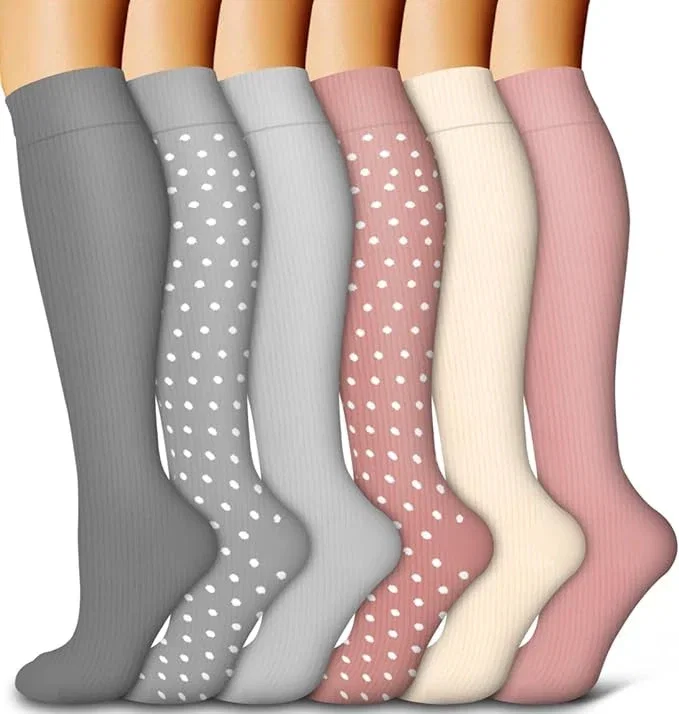 ROYALUCK Compression Socks for Women &amp; Men Circulation(6 pairs)-Graduated Supports Socks for Running, Athletic Sports