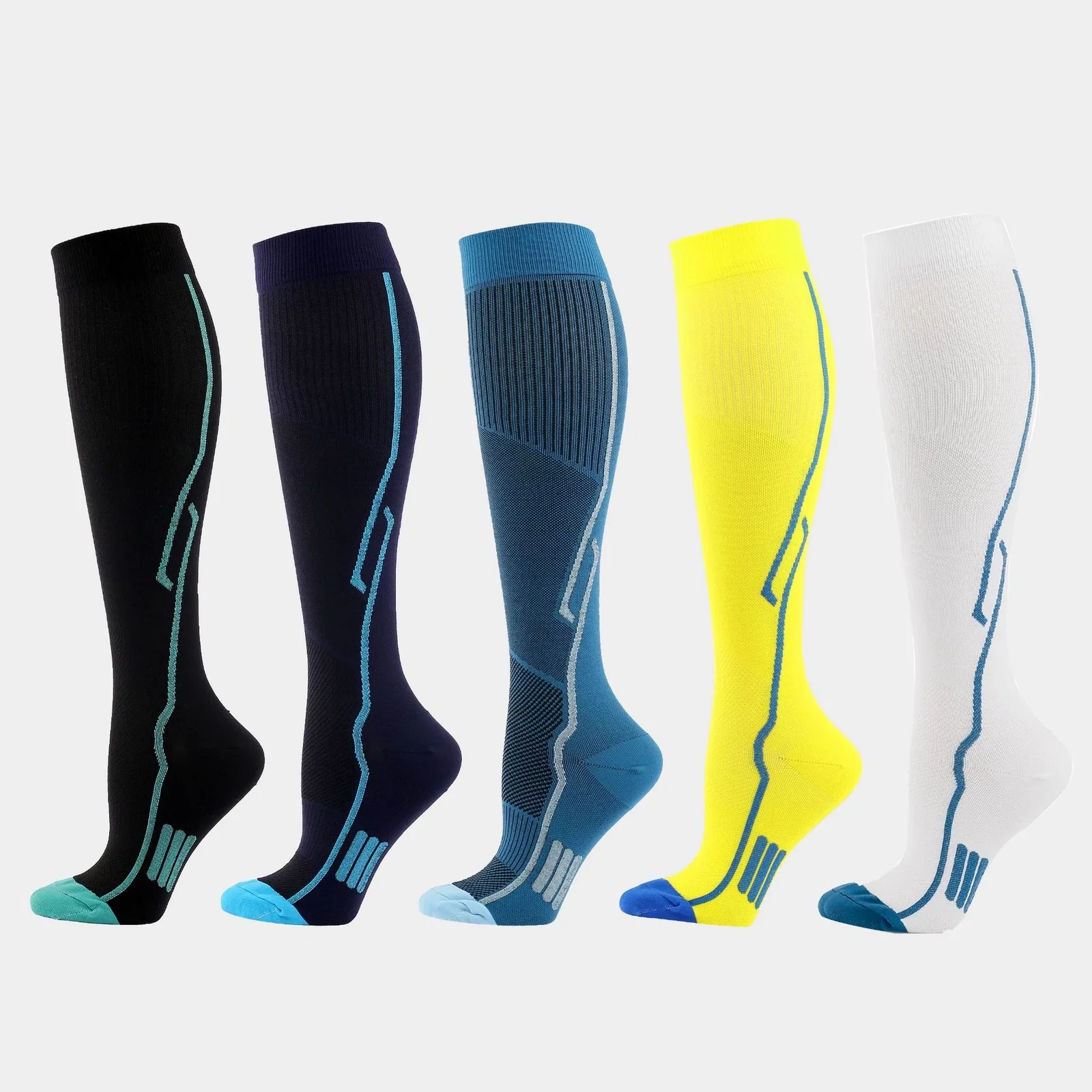 ROYALUCK 5 Pairs Outdoor Cycling Compression Socks Stretch Socks Athletic Socks