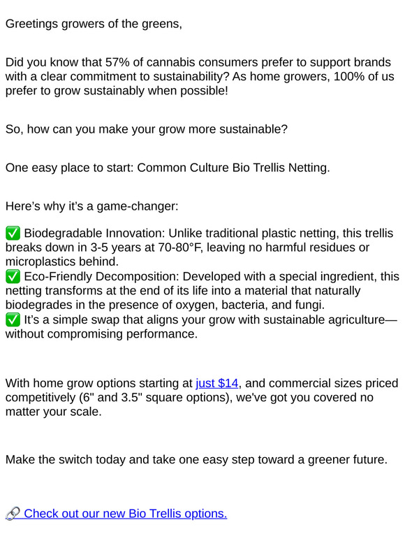 New - 100% of growers prefer
