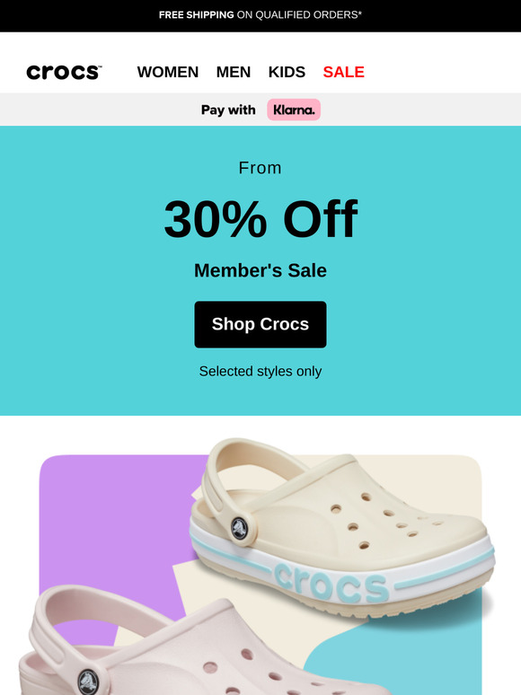The Crocs Club Member's Sale is now on!