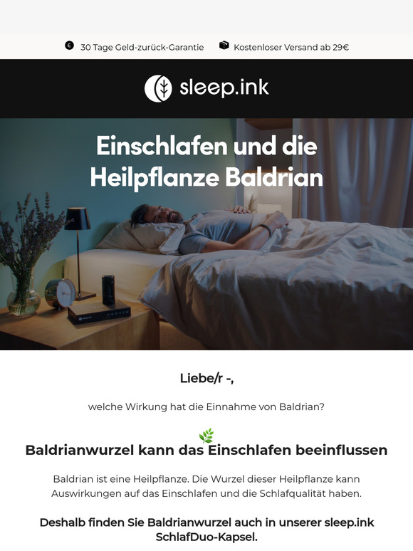 Einfluss von Baldrian auf das Einschlafen 💤