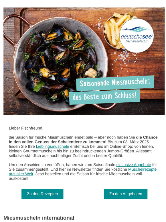 ✨🦪 Miesmuschel-Saison endet bald – jetzt genießen!