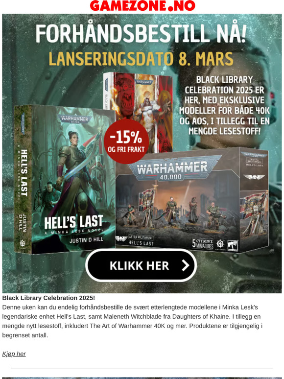 Warhammer Kundeklubb: Black Library Celebration og Warhammer 40K Trading Cards!