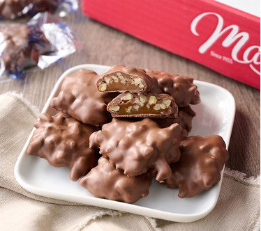Mascot 1.5lb Milk Chocolate Pecan Clusters in Box