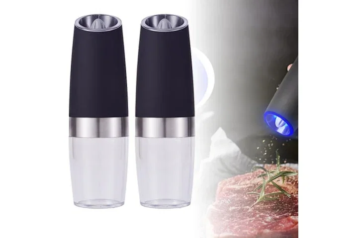 2-pack Elektriska Pepparkvarnar – Perfekt för Salt och Peppar