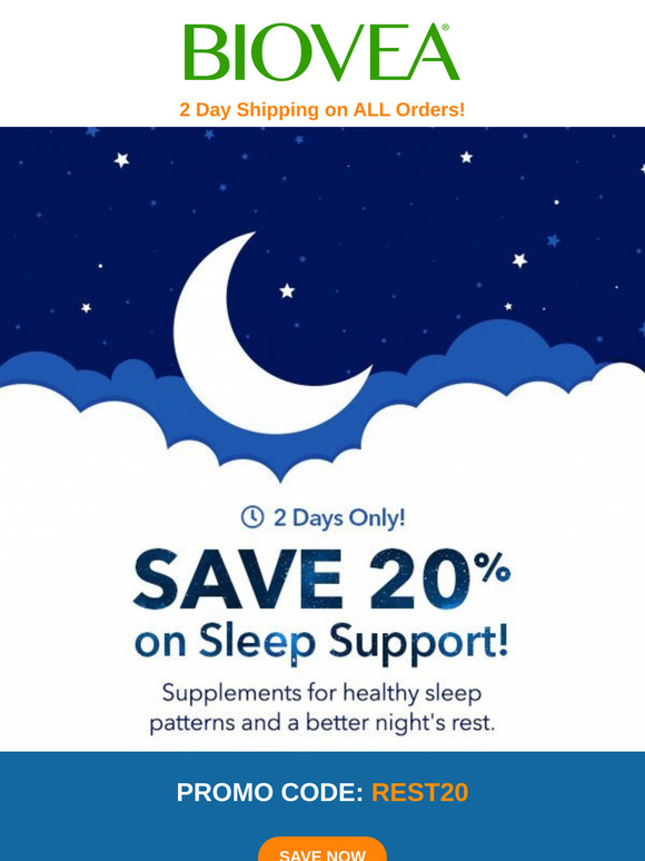 Dreamy Deals: 20% Off All Sleep Support!