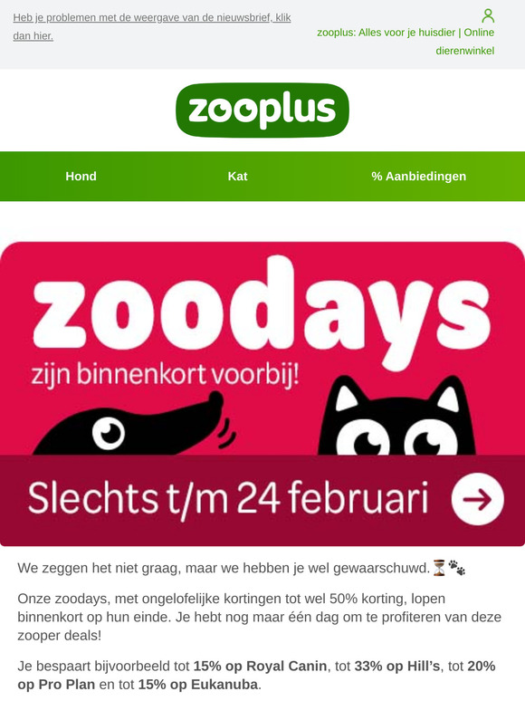 ⌛ Morgen is de laatste dag – de zoodays eindigen binnenkort 🐶🐱