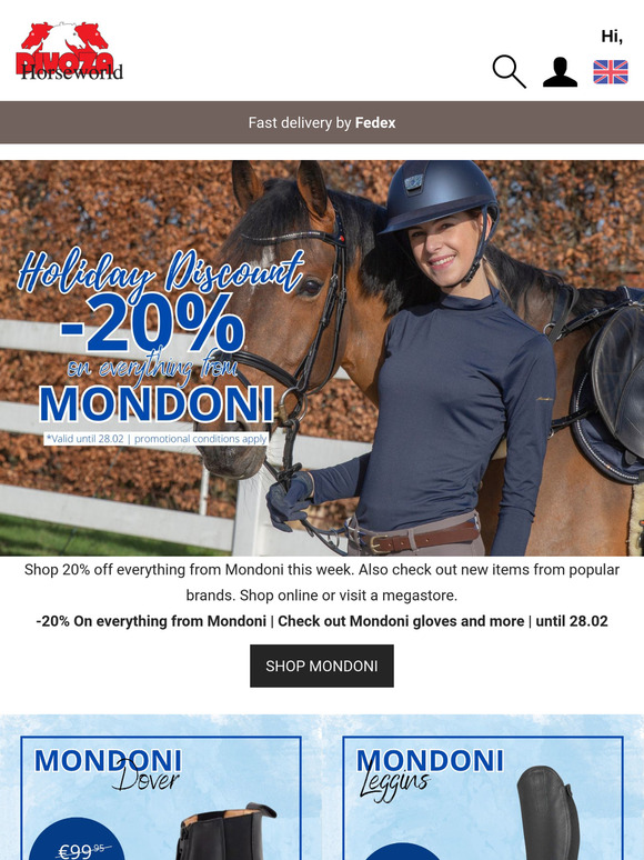 -20% on Mondoni | Boots, Riding breeches and much more 🐎
