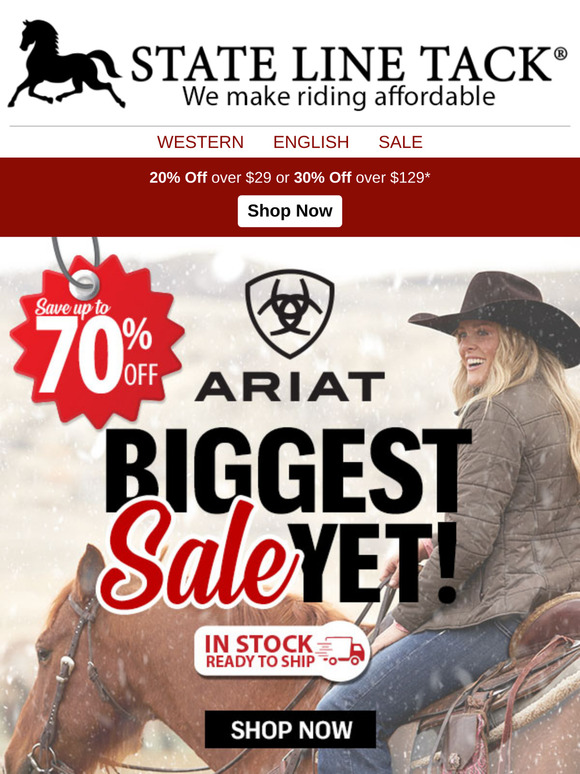 📢 Deep Discounts on Ariat—Up to 70% Off!