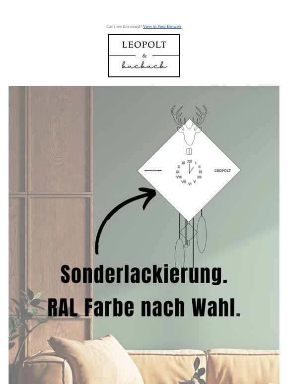 Deine individuelle Kuckucksuhr – Jetzt in deiner Wunschfarbe! 🎨
