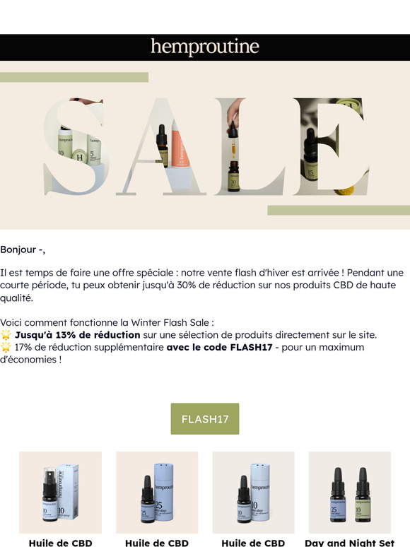 ⚡ C'est maintenant ou jamais : jusqu'à 30% de réduction lors de la vente flash d'hiver !