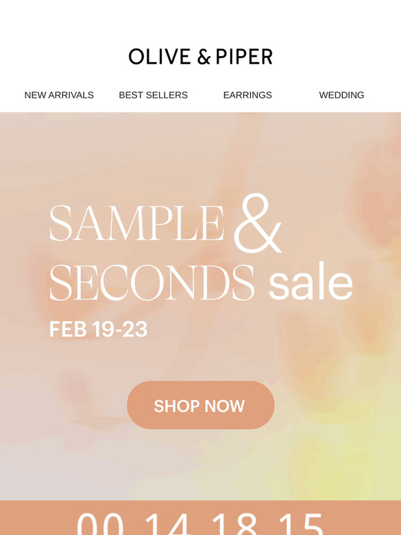 ENDS TONIGHT 🚨 SAMPLE & SECONDS SALE