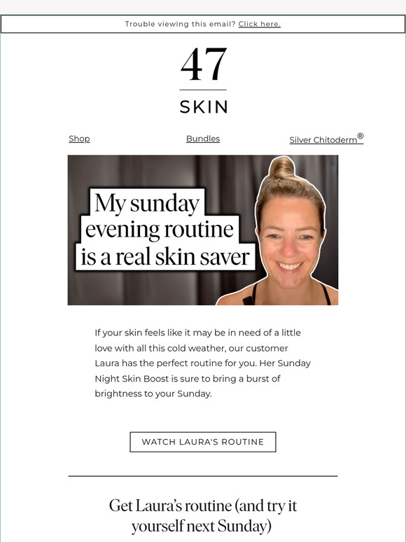 Try Laura’s Sunday Night Skin boost 🌟
