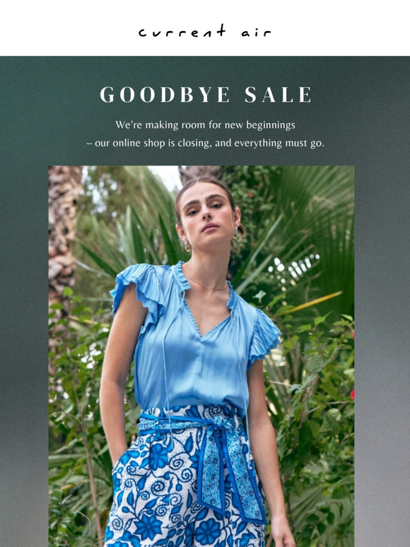 Goodbye Sale – up to 75% OFF on Sale
