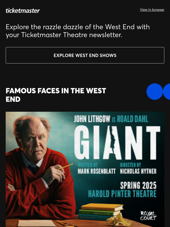 Star-studded plays, new tours and shows you're about to miss