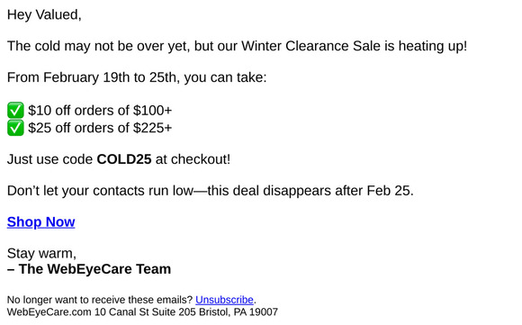 Chilly Outside, Hot Deals Inside – Save on Contacts & More! 🔥