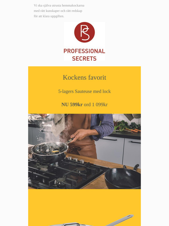 Sauteuse 5-lager med lock