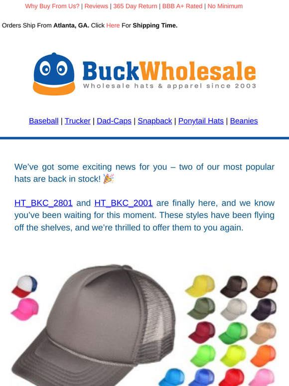 bc They're Back! Our Best-Selling Hats Are Now In Stock Again!
