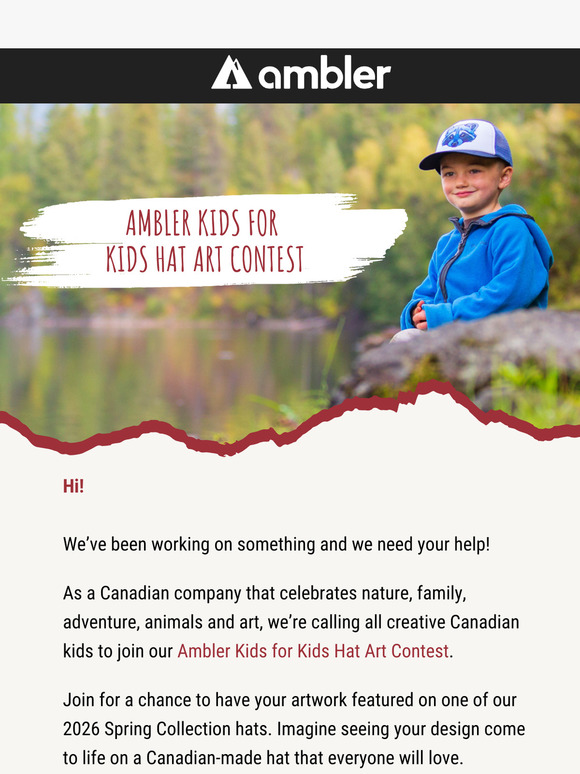 Calling Young Canadian Artists! Your art could be featured on a 2026 Ambler hat.