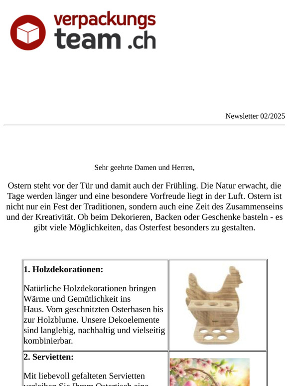 Neue Osterartikel