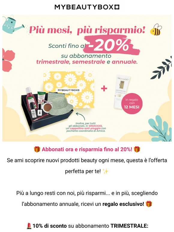 Abbonati ora e risparmia fino al -20%🎁