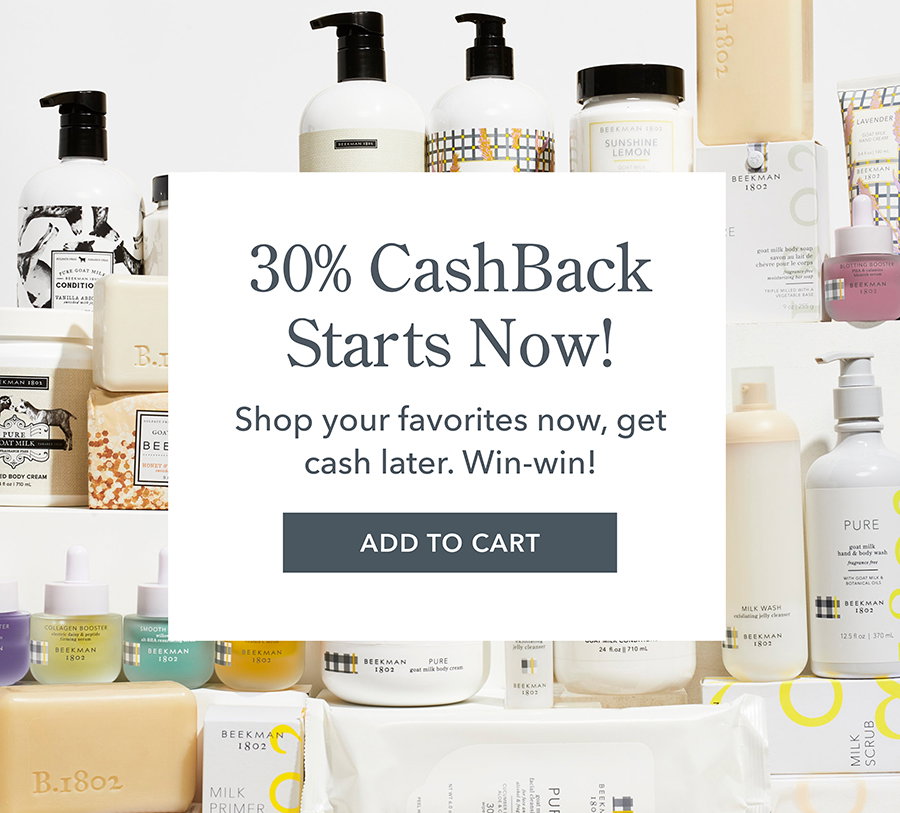 30% CashBack Starts Now!