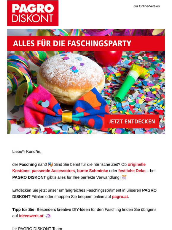 🦄 Kreative Kostüme & Deko für den Fasching – Jetzt entdecken!
