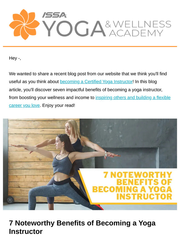 7 benefits of becoming a yoga instructor ❤️