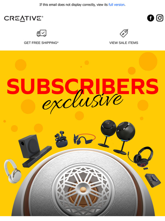 Subscribers Exclusive - Enjoy 10% off selected products