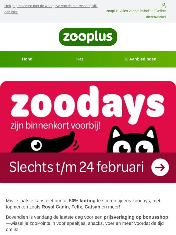 ⭐🏷️ Aanbiedingen van de week | Zoodays eindigt vanavond 🕒