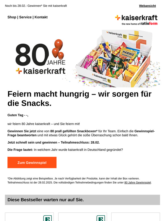 🎉 Gratis-Snackbox fürs Team? Schnell mitmachen