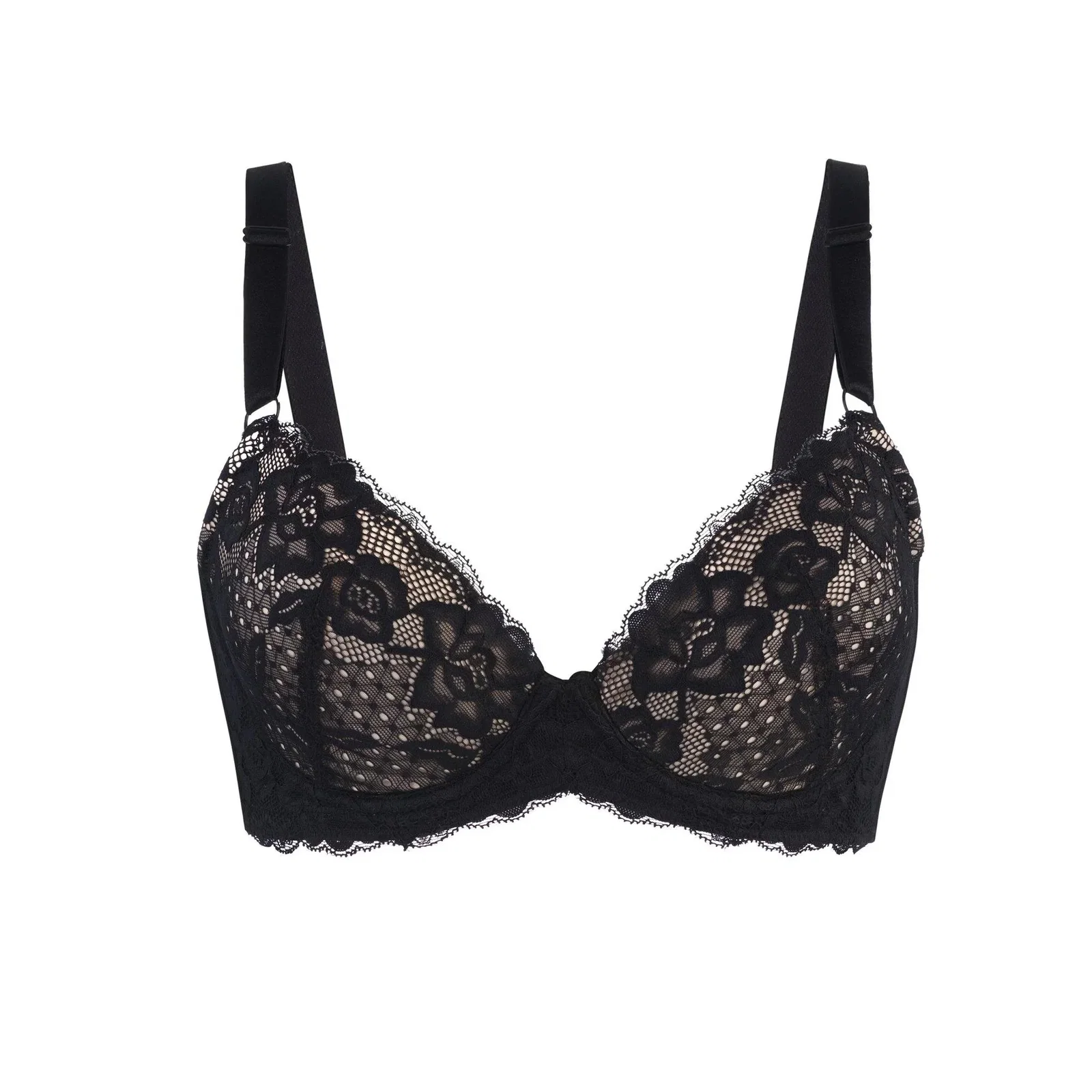 Image of Plunge Style Latex-Free Bra in Organic Cotton and Silk - Debbie