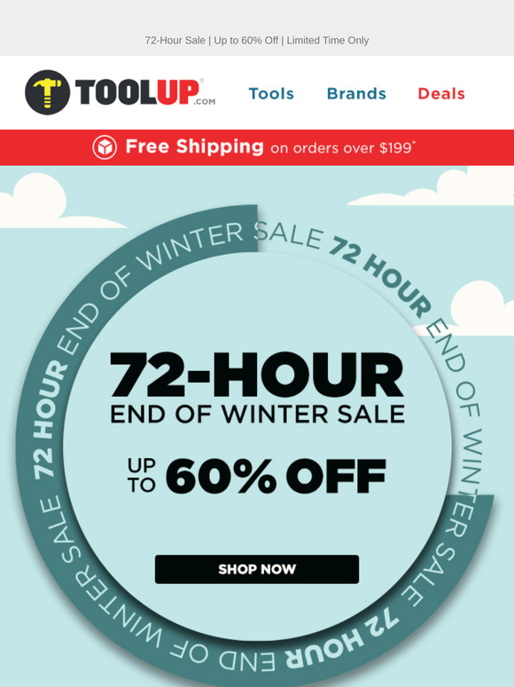 🔥 72-Hour End Of Winter Sale – Up to 60% OFF!