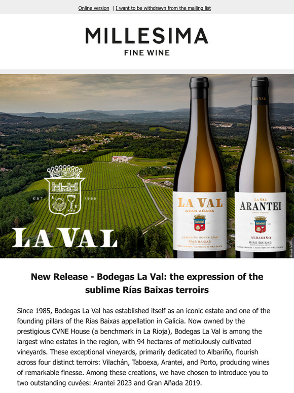 New from Spain - Bodegas La Val: a benchmark in Rías Baixas!