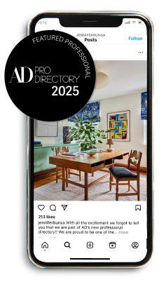 Phone displaying Architectural Digest content.