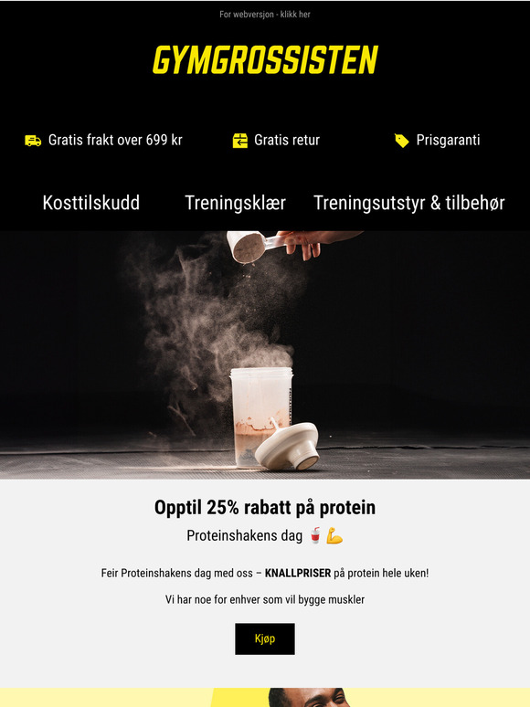 Proteinshakens dag – Opptil 25% rabatt på protein 🥤💪