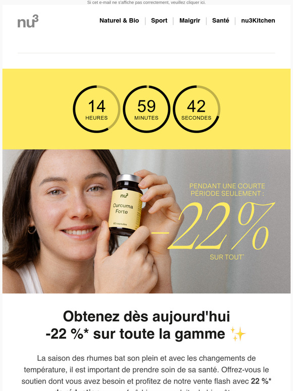 Soyez rapide, — : 22 % de réduction jusqu'à minuit seulement !
