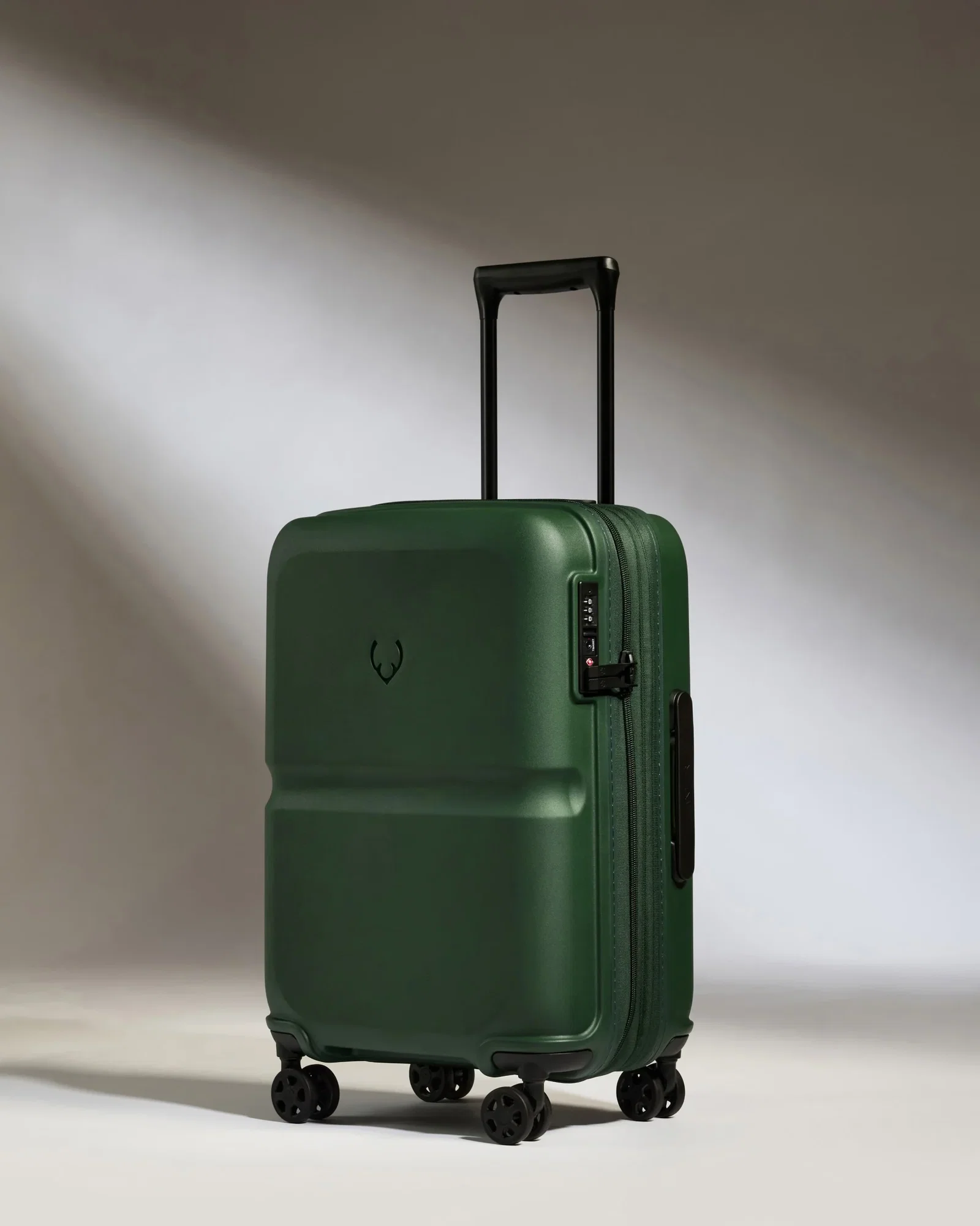 Image of Expandable Carry-on Luggage in Antler Green - Single Stripe