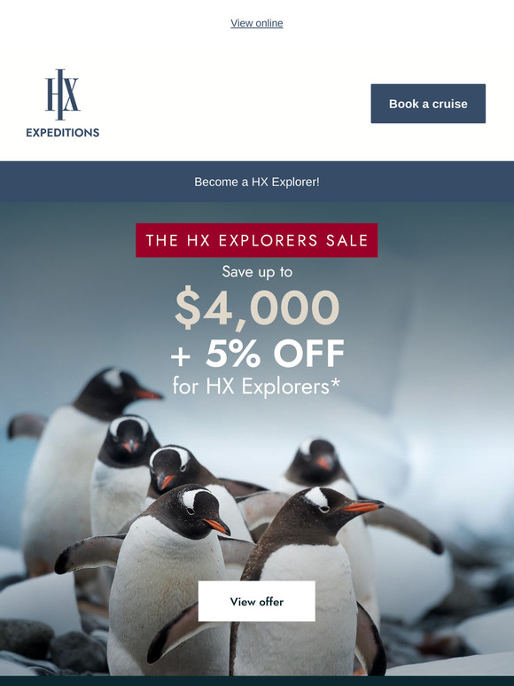 3 days to save: HX Explorers Sale ends soon