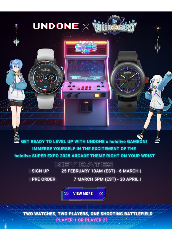 🎮 Dive into the Arcade Adventure with UNDONE x hololive GAMEON for hololive SUPER EXPO 2025