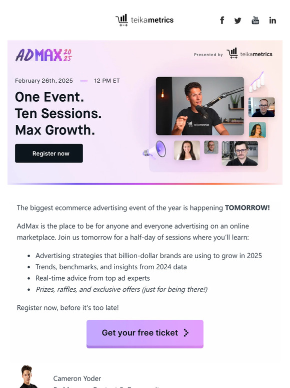 ONE DAY LEFT: The Biggest eCom Advertising Event of the Year
