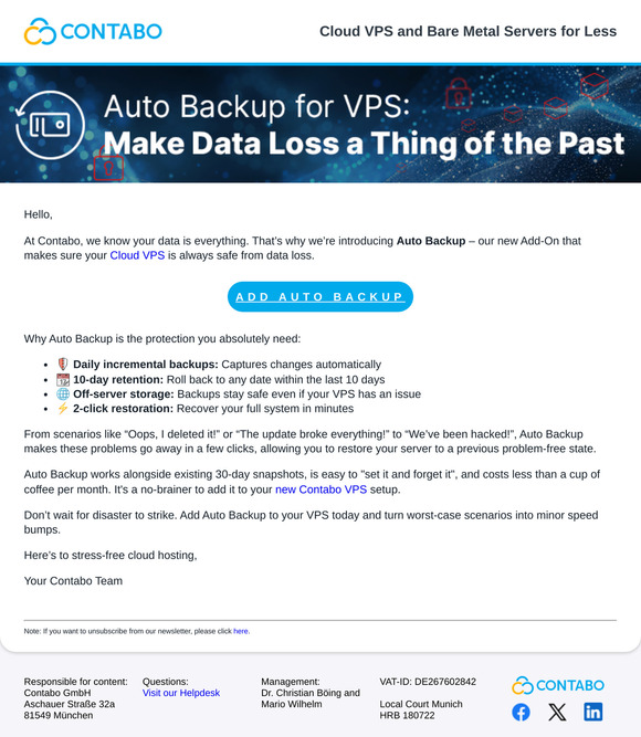 Auto Backup for VPS: Make Data Loss a Thing of the Past