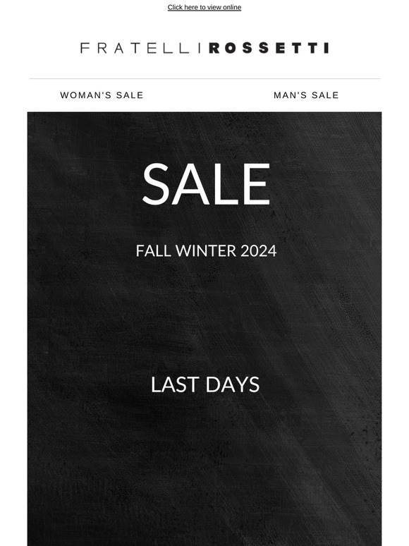 Winter sale: only a few days