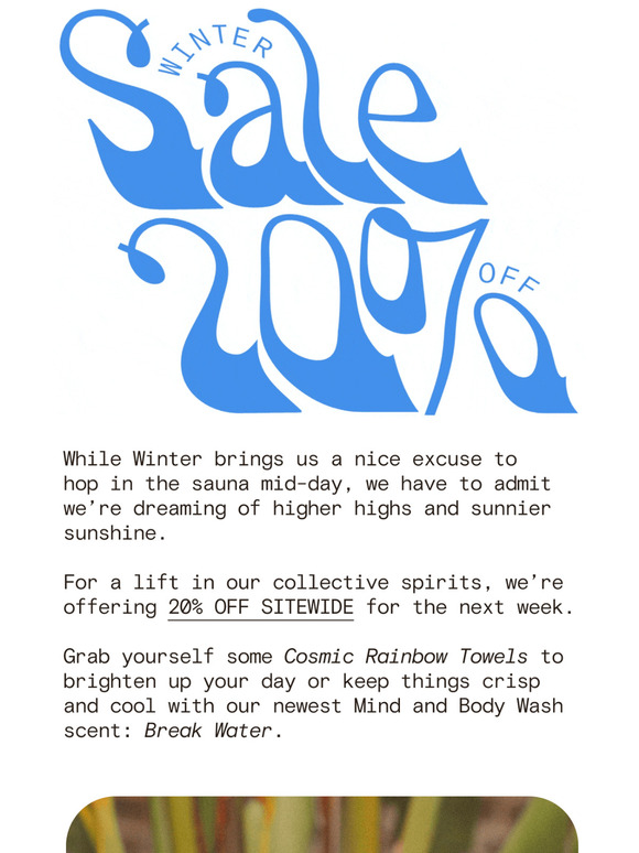 Our Winter sale is on