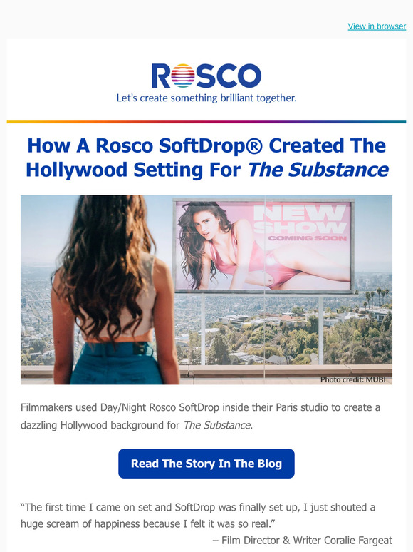 Step Behind the Scenes of 'The Substance' with Rosco SoftDrop.